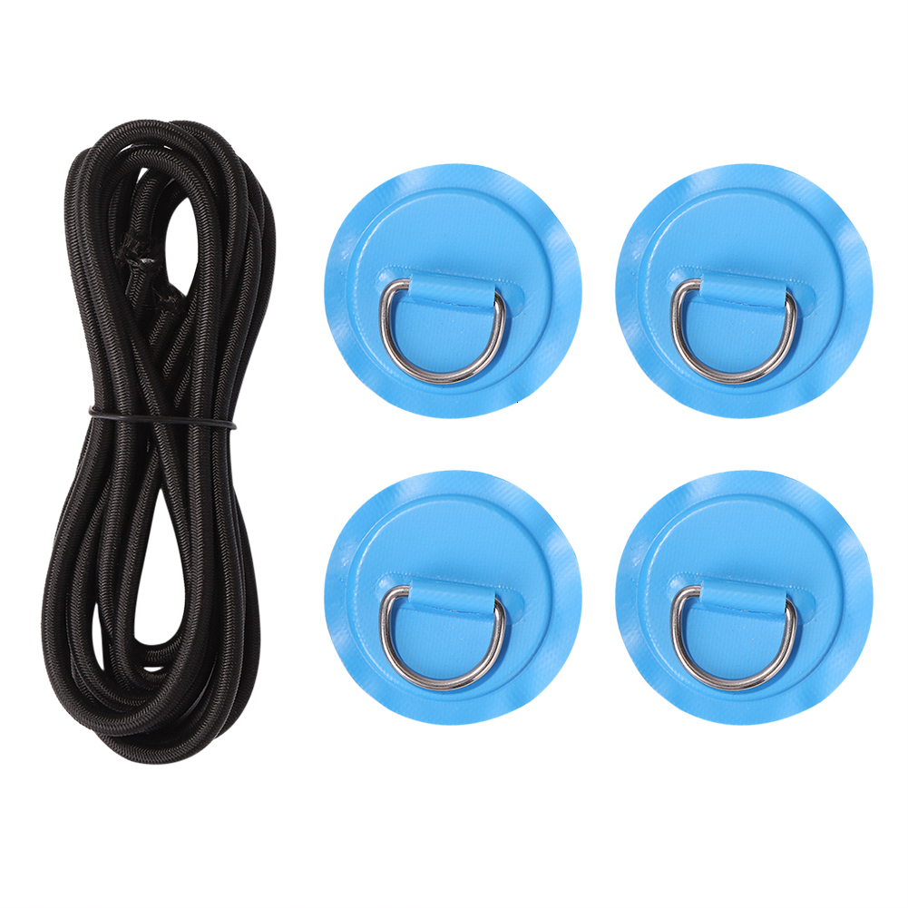 Kayak Accessories Surfboard Replacement Parts Kits Stainless Steel D Ring Patch 2 5m Elastic Rope for SUP Paddle Board 230720