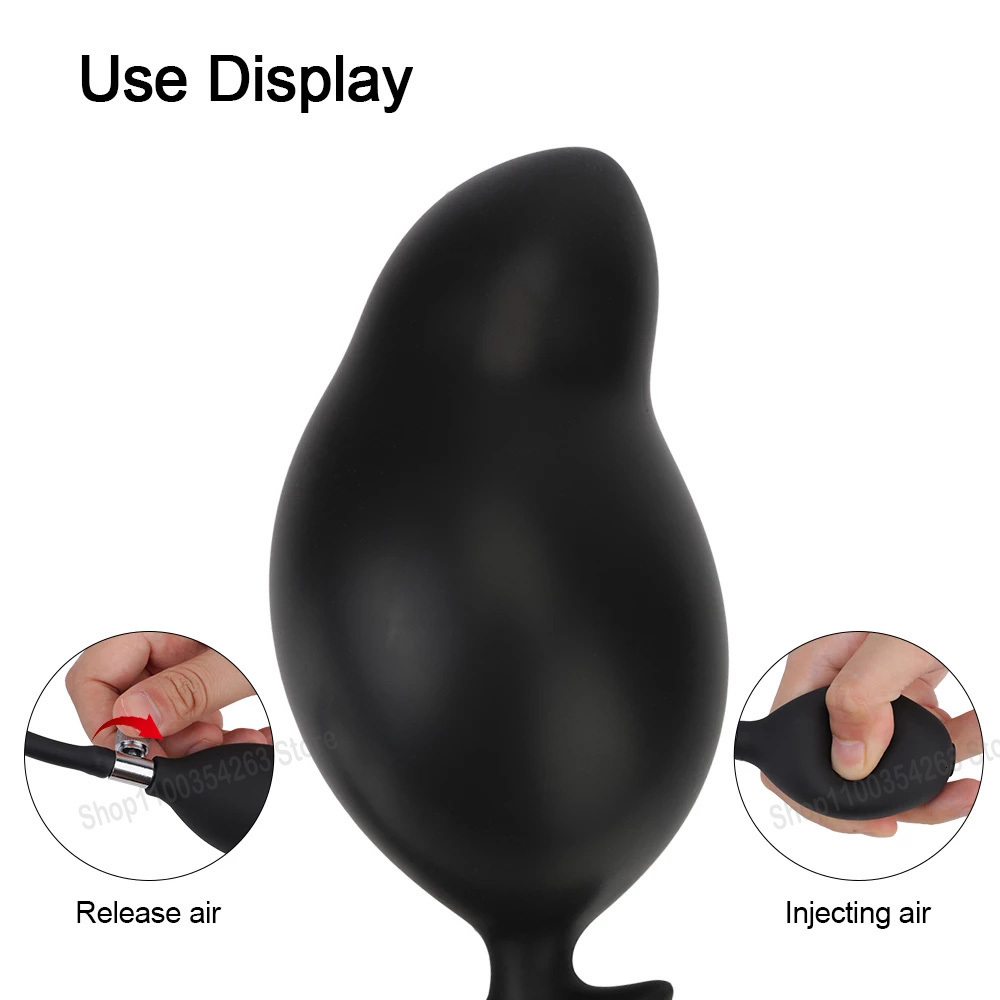 Anal Toys Super Big 15cm inflatable Buttplug silicone anal plug Prostate massage Anus Extender Dilatador Pump giant buttock plug sex toy 230720