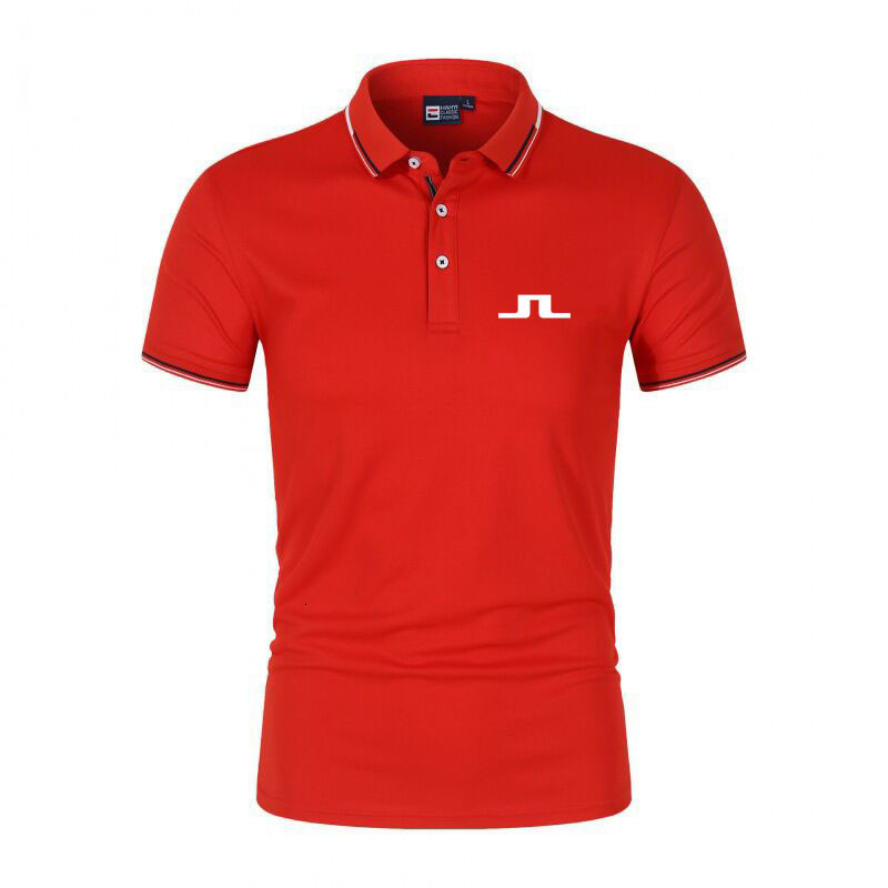 Men's Polos Golf Shirt for Men's Summer Quick Dry Breathable Polo Shirt Fashion Short Sleeve Tops J Lindeberg Golf Shirt Men's T-Shirt 