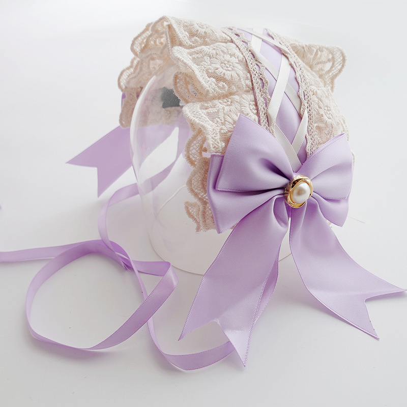 Hair Accessories baby girl headbands Kids Headwear Lolita Spanish Head Flower Wedding Princess Lace Band Bow Barrettes 230720