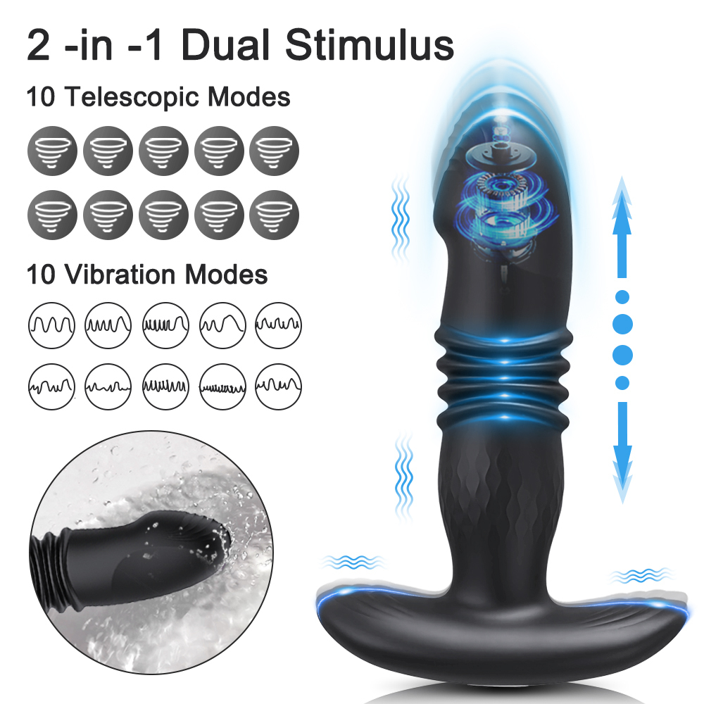 Vibrators Telescopic Vibrating Butt Plug Anal APP Vibrator Wireless Remote Sex Toys for Women 230720