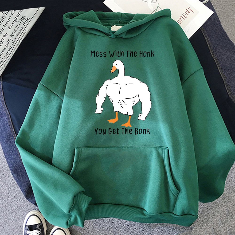 Men's Hoodies Sweatshirts You Get The Bonk Humor Graphic Male Hoodie Cartoon Murder Goose Kawaii Harajuku Oversized Men Aesthetic Tops 230720