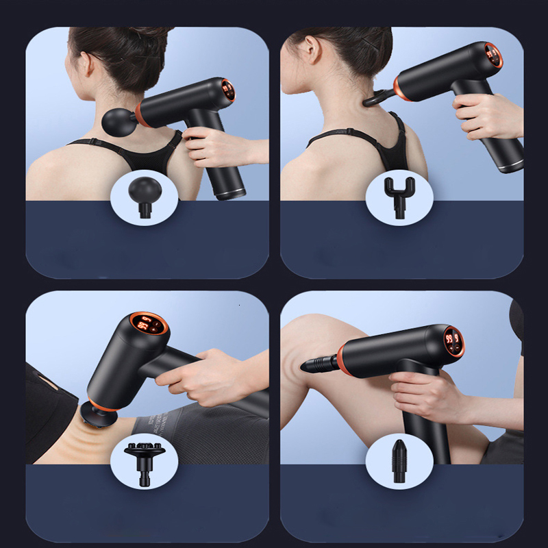 Full Body Massager Massage Gun Intelligent Hit Fascia Gun Electric Neck Massage Tool for Body Massage Relaxation Fitness and Muscle Relief 230720