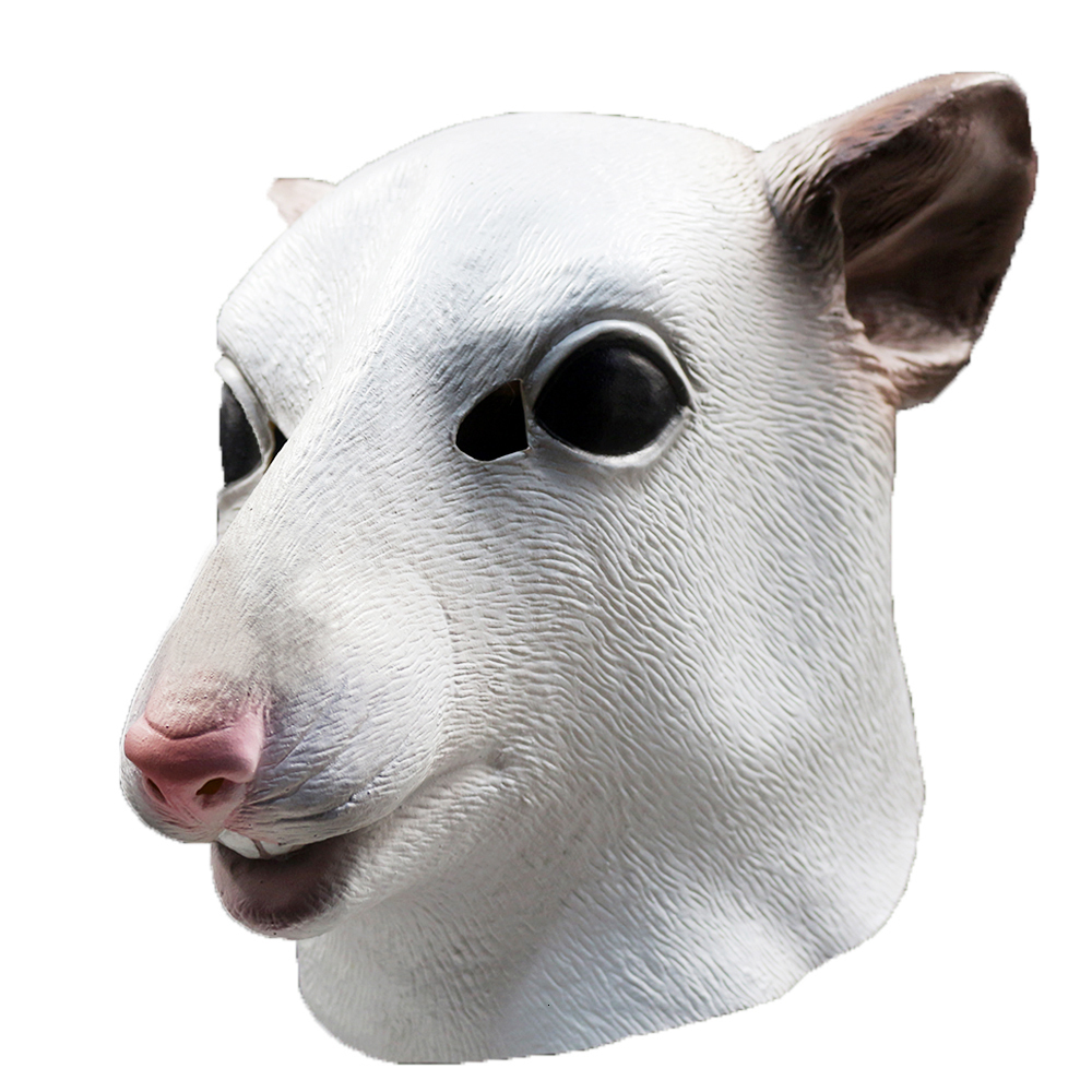 Party Masks Realistic Mouse Mask Halloween Animal Rat Cosplay Full Face Latex Zoo Fancy Dress Costume Props for Adults 230721