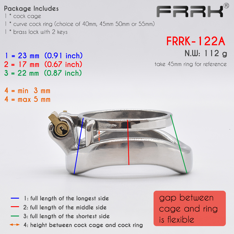 Cockrings FRRK Diphallia ring cock lock male chastity cage stainless steel binding device adult restricted Sex toy 230720