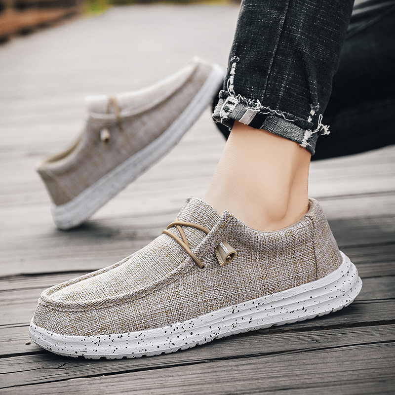 Canvas Dress Trend Men Boat Dude Deck Loafer Fashion Outdoor Casual Flat Shoes Beach Shoe Large Size 230720