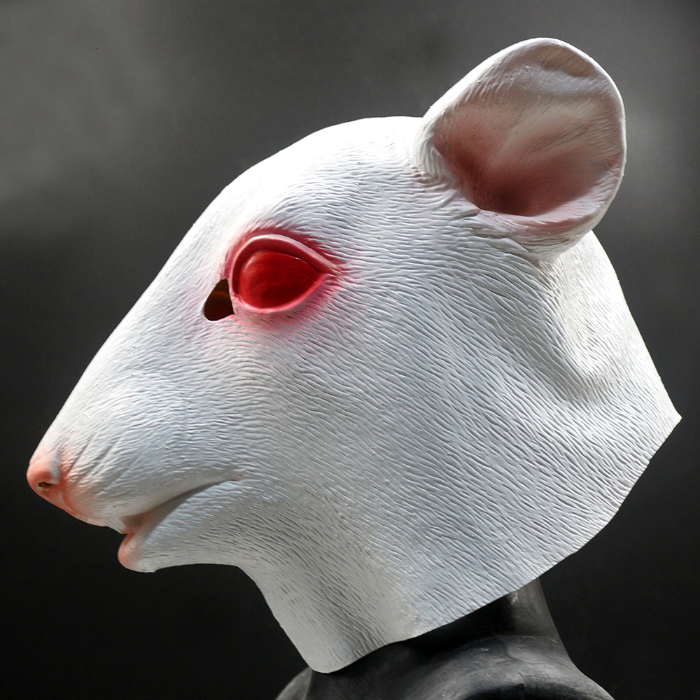 Party Masks Realistic Mouse Mask Halloween Animal Rat Cosplay Full Face Latex Zoo Fancy Dress Costume Props for Adults 230721