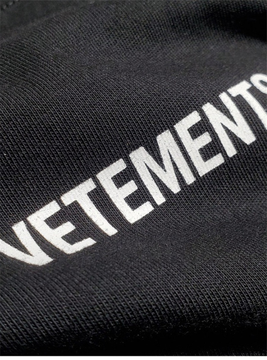 Mens TShirts HEAVY DUTY FABRIC VEEMENTS TEE 1 Quality Large Top Tee Embroidery Label Casual Tshirt 230720