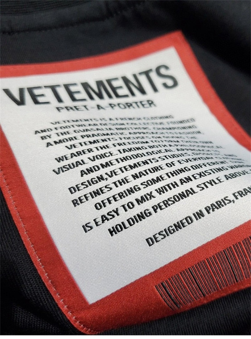 Mens TShirts HEAVY DUTY FABRIC VEEMENTS TEE 1 Quality Large Top Tee Embroidery Label Casual Tshirt 230720