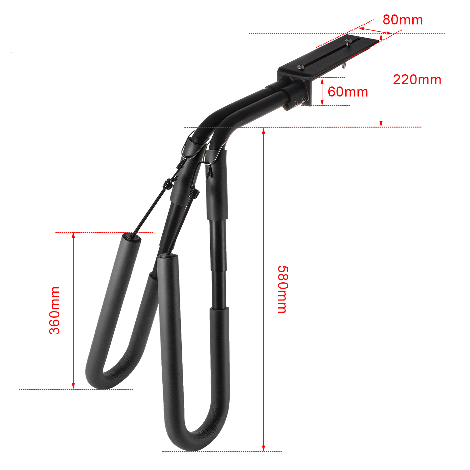 Kayak Accessories Bike Motorcycle Surfboard Rack Holder Portable Adjustable Motor Side Surf Wakeboard Wind 230720