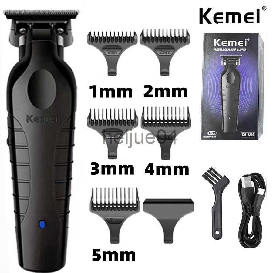 Clippers Trimmers Kemei 2299 Barber Cordless Hair Trimmer 0mm Zero Gapped Carving Clipper Detailer Professional Electric Finish Cutting hine x0728