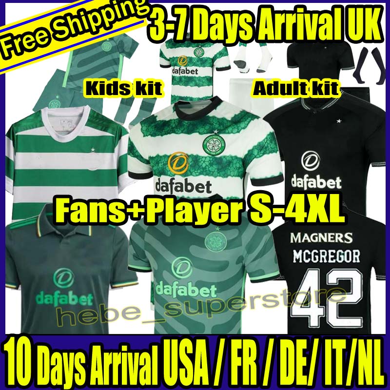 S-4XL 2023 2024 Fans Player 22 23 24 CeLTic soccer jerseys EDOUARD MCGREGOR football shirt GRIFFITHS KYOGO JOTA kids uniforms Adult/Kids Full kit with...