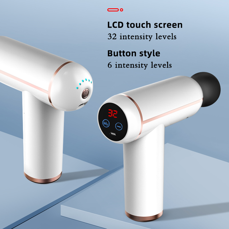 Full Body Massager Portable Massage Gun Percussion Handgun Massager for Deep Neck Pain Treatment Vibration Massage Relaxation Pain Relief Fitness 2307