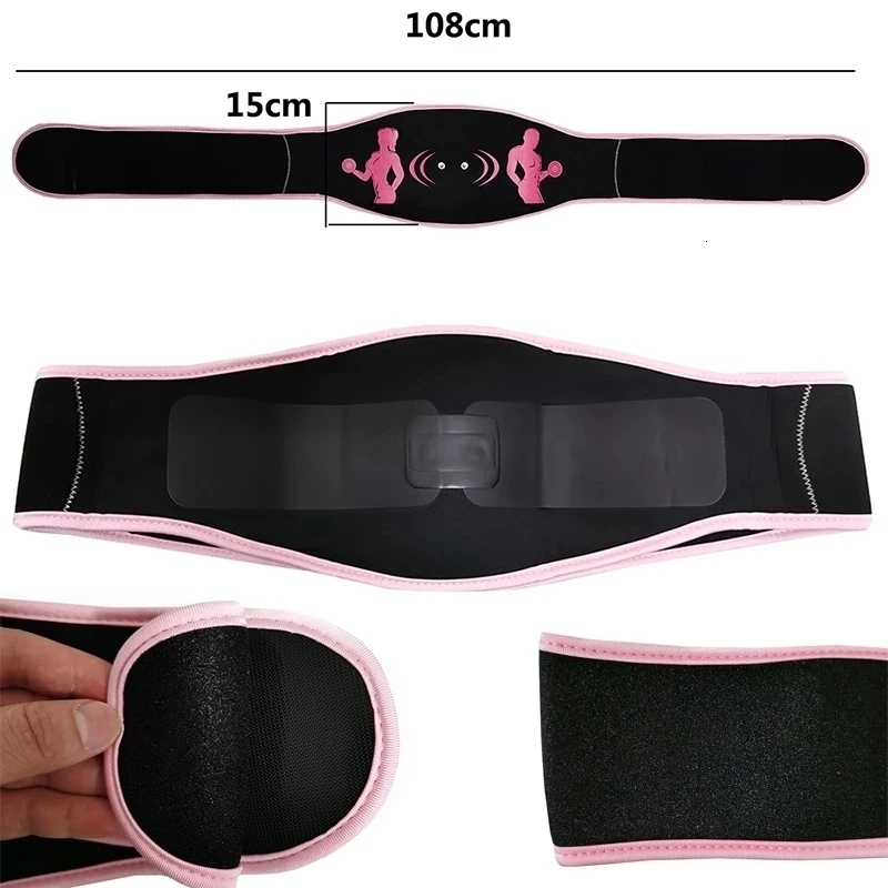 Core Abdominal Trainers Fitness EMS Electric Massage Body Slimming Belt Muscle Stimulator USB Recharge Waist Trainer Weight Loss Drop 230720