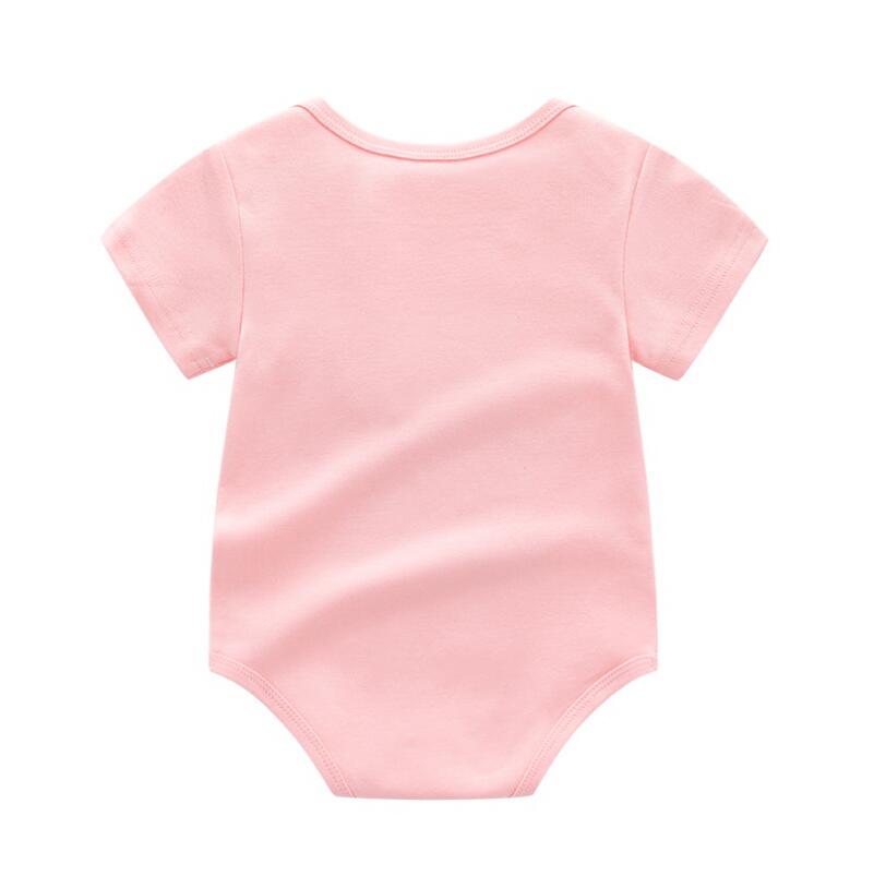 Rompers Baby Boys Girls Brand Rompers Cotton Toddler Short Sleeve Jumpsuits Letters Printed Newborn Cartoon Bear Onesies Infant ClothingY250119WFFZ