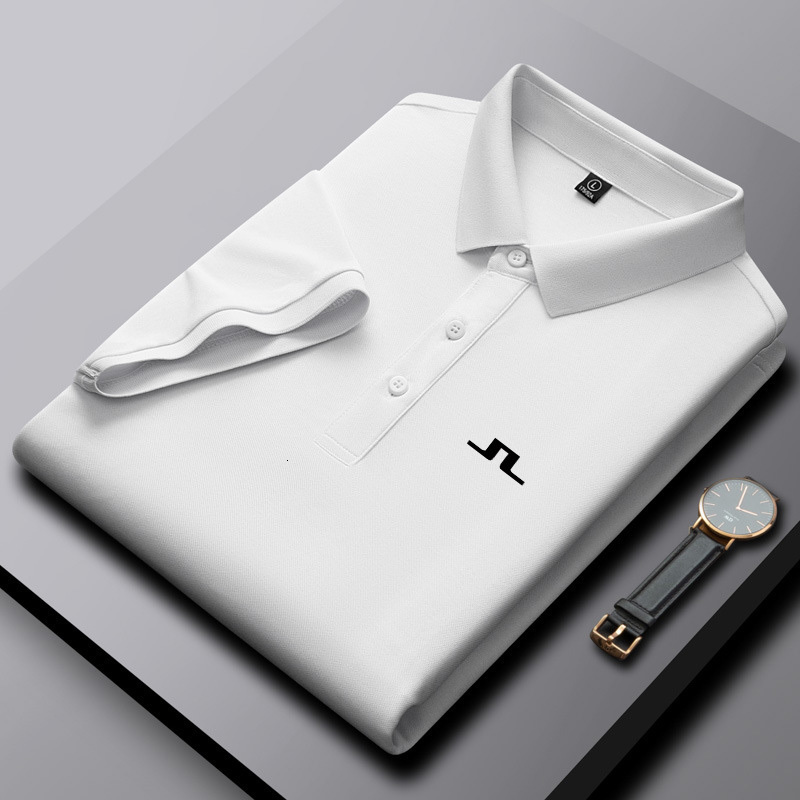 Men's Polos Cotton Short Sleeve TShirt Business Shirt POLO Jersey Top 2023 Summer Cloth J Lindberg 230720