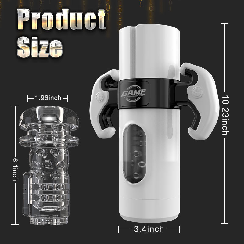 Masturbators 2-in-1 hand-held automatic male masturbator telescopic vibrator vaginal masturbation device Sex toy 230720