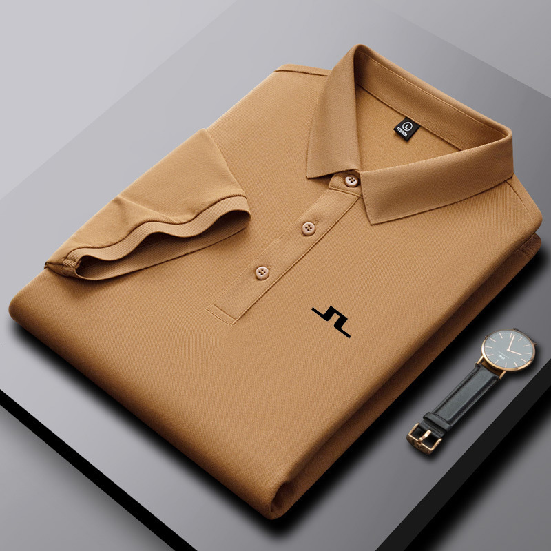 Men's Polos Cotton Short Sleeve TShirt Business Shirt POLO Jersey Top 2023 Summer Cloth J Lindberg 230720