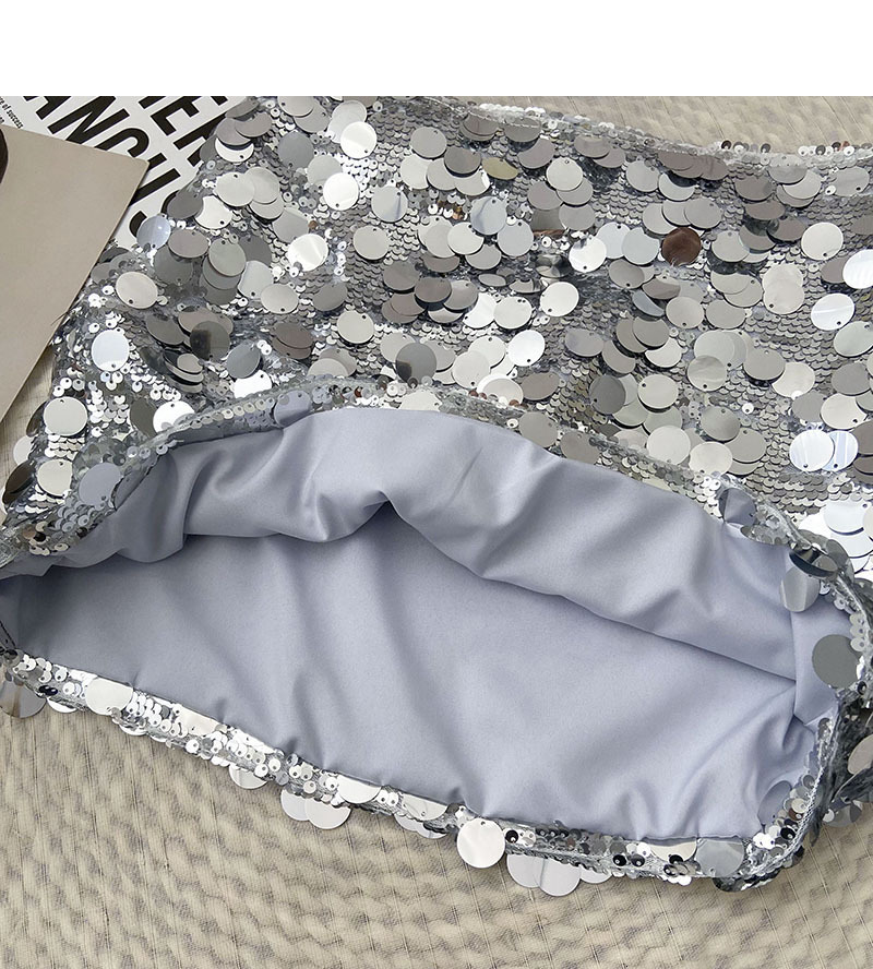 Skirts Shiny Sequins High Waist Silver Aline Skirt for Women Shine Wrap Hip 230720