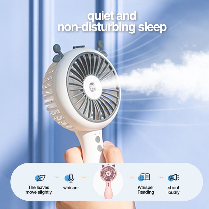water misting portable handheld fan 3 speed usb desktop electric fan summer cooling air conditioner camping travel picnic