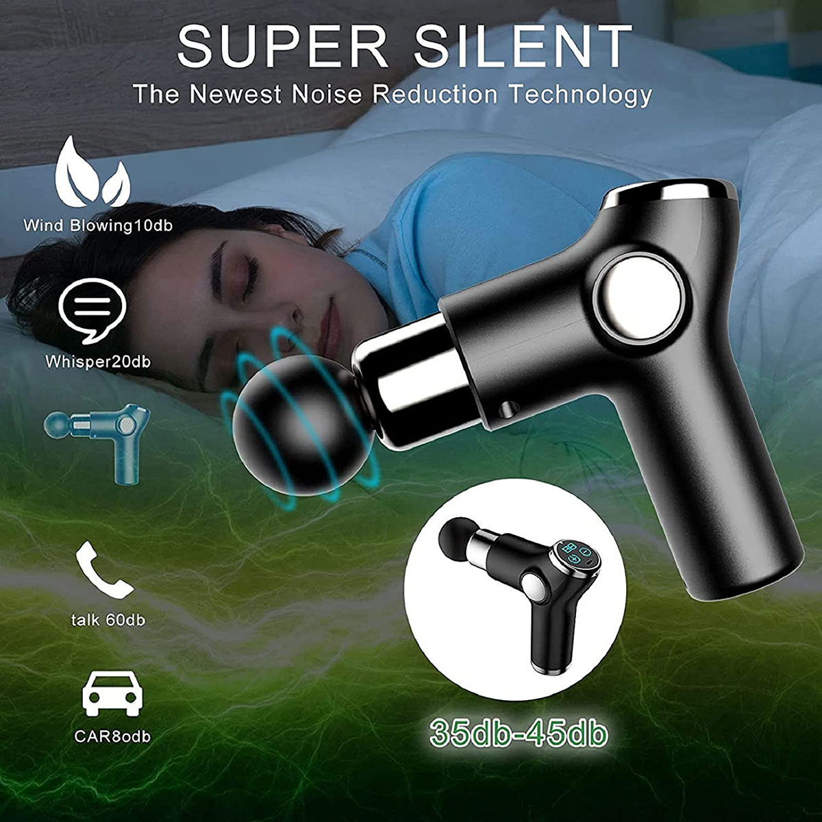 Full Body Massager Massage Gun Deep Tissue Sensing Mini LCD 32 Speed Muscle Massager Relieve Body Pain Relax Fitness 230720