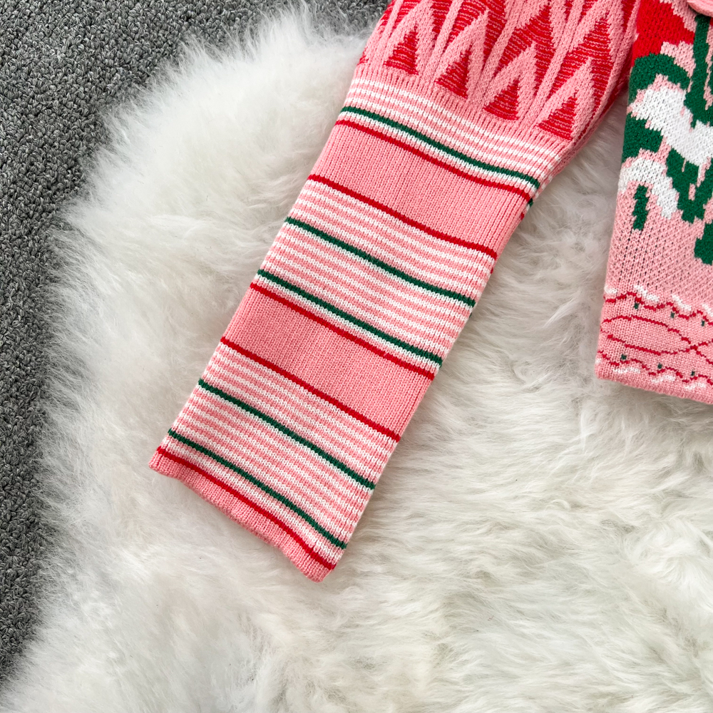 Women's Sweaters Harajuku Diamonds Beaded Cat Bow Embroidery Sweater Women's Ruffles Flower Jacquard Cartoon Pullover Jumper Crop Tops