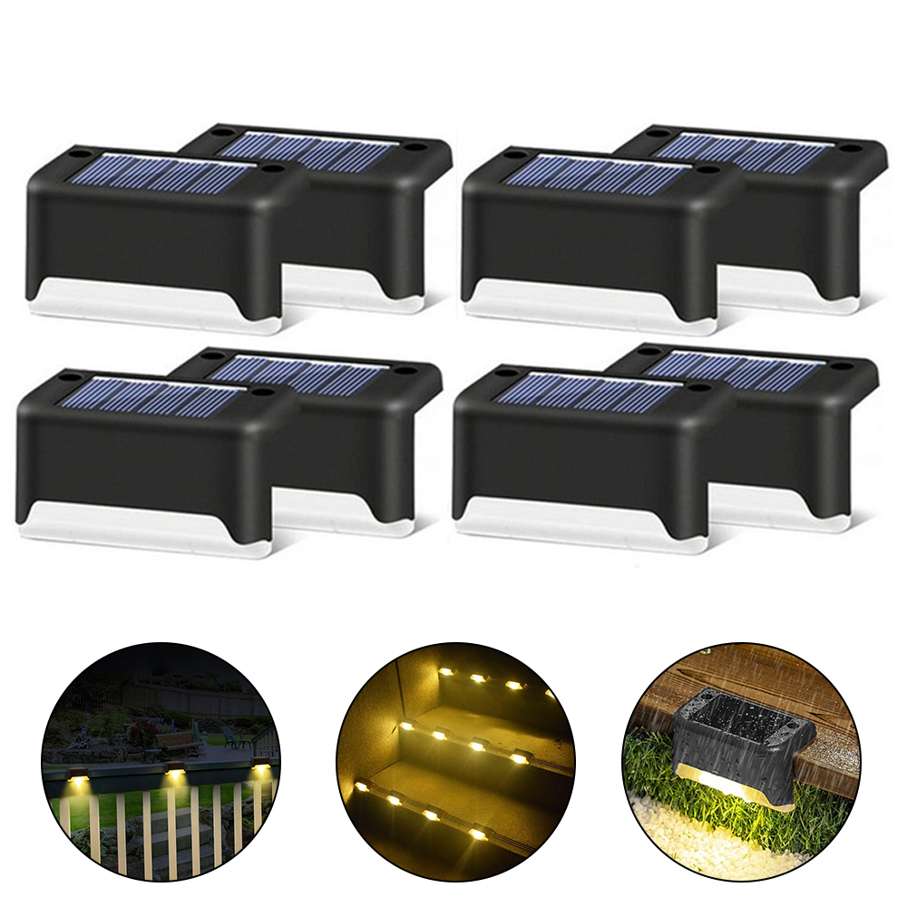 Solar Path Way light Waterproof Garden Ground Step Lamp Fence Pathway Yard Patio Lawn Solar Lights LED Lighting Color Solar Panel And Light Solares Li