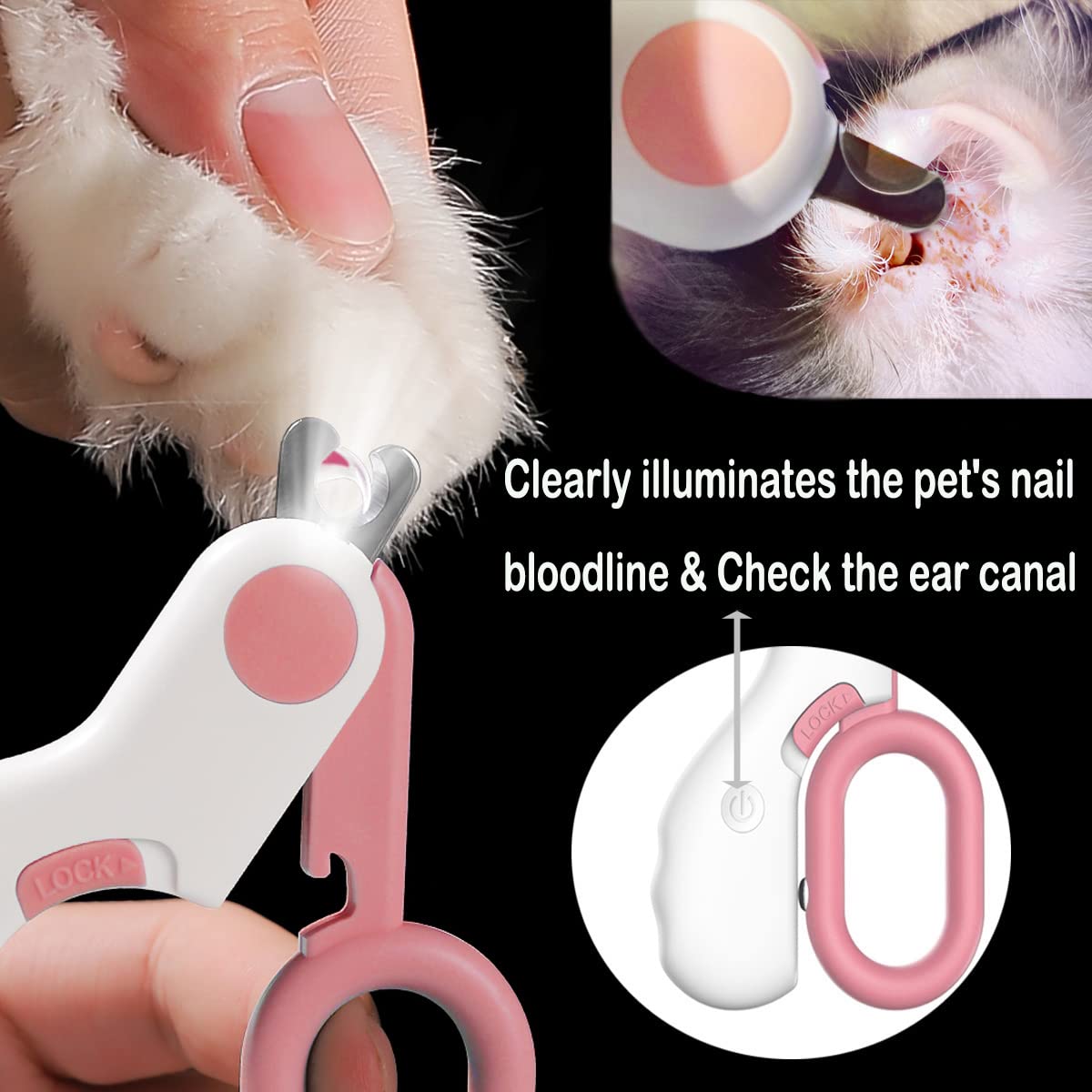 Pet Nail Clippers Precise Cutting Ideal Professional Dog & Cat Trimmers Safe