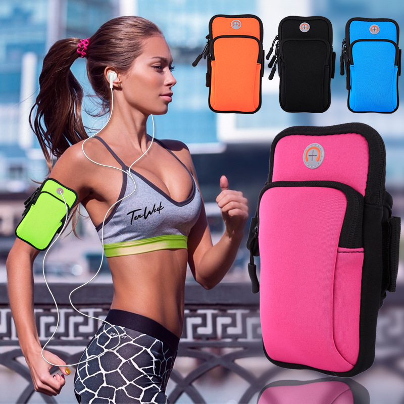 Universal Waterproof Sport Armband Bag Running Jogging Gym Arms Band Mobile Phone Arm Bags Case Cover Portable Outdoor camping hiking phones Holder