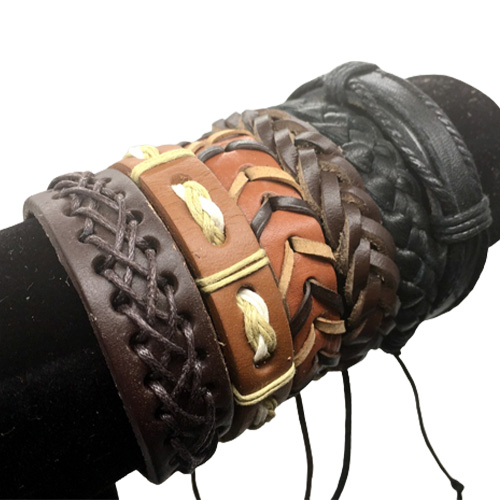 100pcs Mens Womens Vintage Genuine Leather Surfer Bracelet Cuff Wristband Fashion Jewelry Gift Bracelet Mixed Style Jewelry Wholes