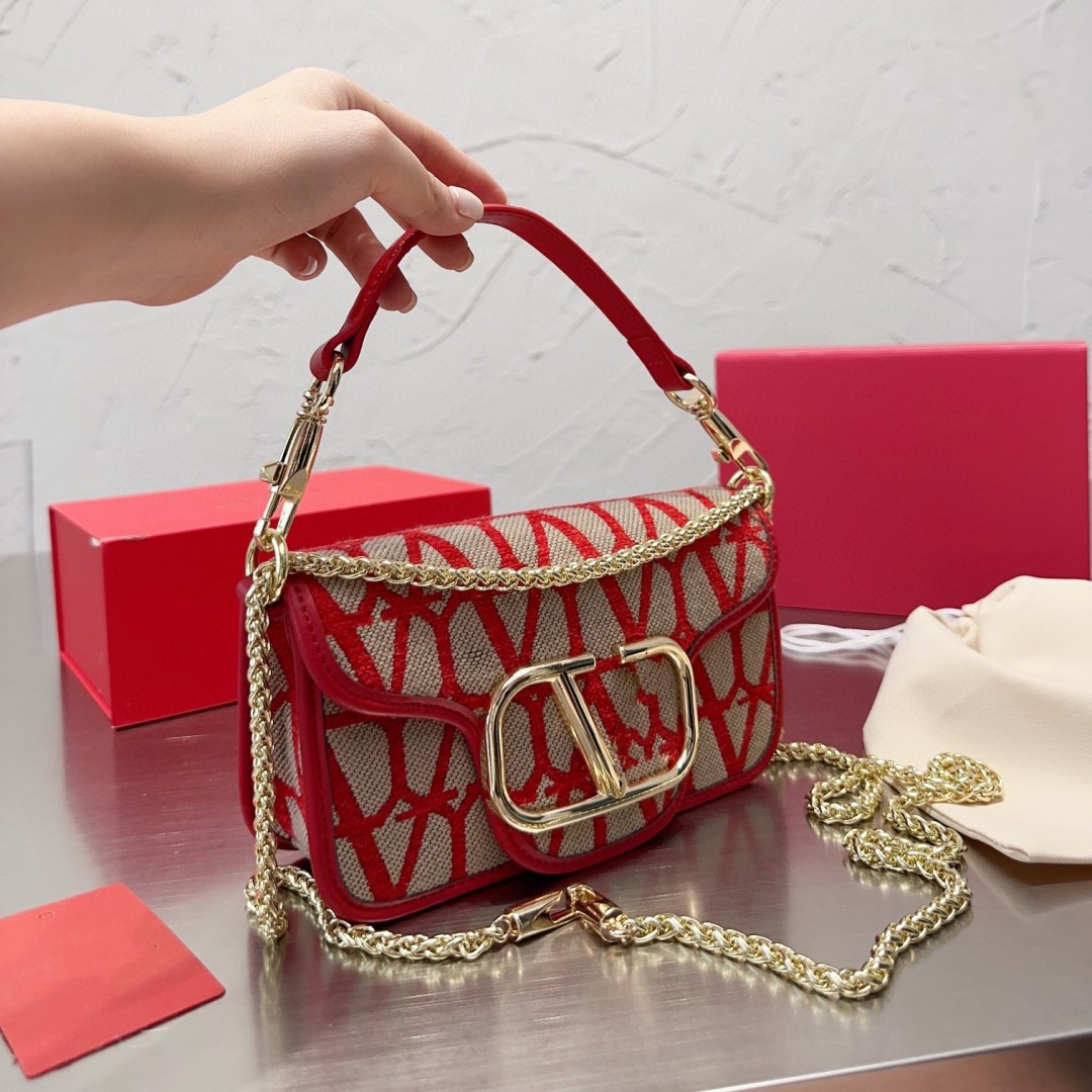 Fashion leather Shoulder bag Designer Chain purse Brand Crossbody Womens Letter V Clamshell Tote Multicolor Classic Messenger Bag