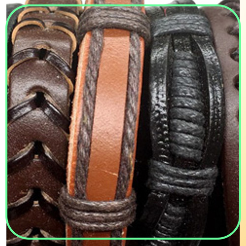 100pcs Mens Womens Vintage Genuine Leather Surfer Bracelet Cuff Wristband Fashion Jewelry Gift Bracelet Mixed Style Jewelry Wholes