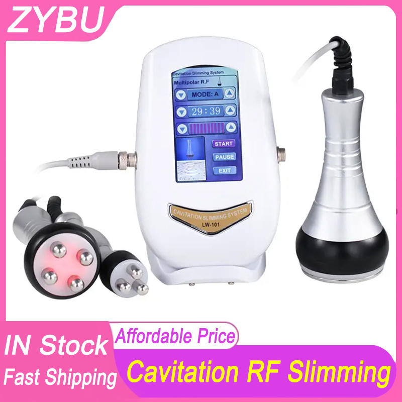 Cavitation Machine 3 in 1 RF LipoCavitation 40K Weight Reduce Fat Loss Lipo Slimming Ultrasonic Radio Frequency Skin Tightening Face Lifting Beauty De