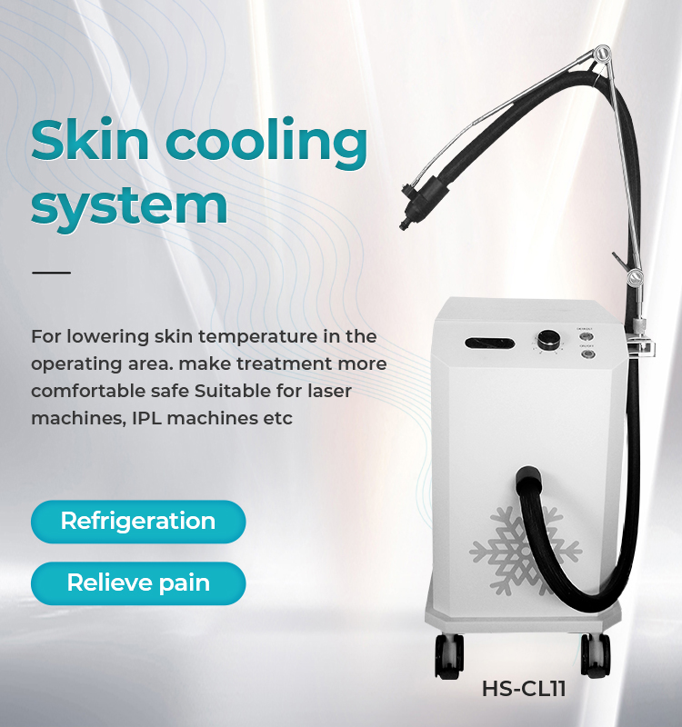 Shippment Free COOLPLUS Skin Air Cooling System Use For Laser Machine Zimmer Cryo Therapy Pain Reduce Cooler For Laser Treatment -30°C Beauty Machine 