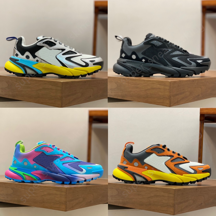 Men RUNNER TATIC Sneakers Mesh Calfskin Retro Sneaker Fashion Look Outdoor Running Trainers Splicing Styling Shoes