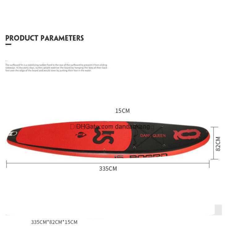 Inflatable SUP Surfboard Stand up Paddle Board portable PVC EVA Thick Paddleboard Surfing fishing water sports Kayak Surfboards 335*82*15cm