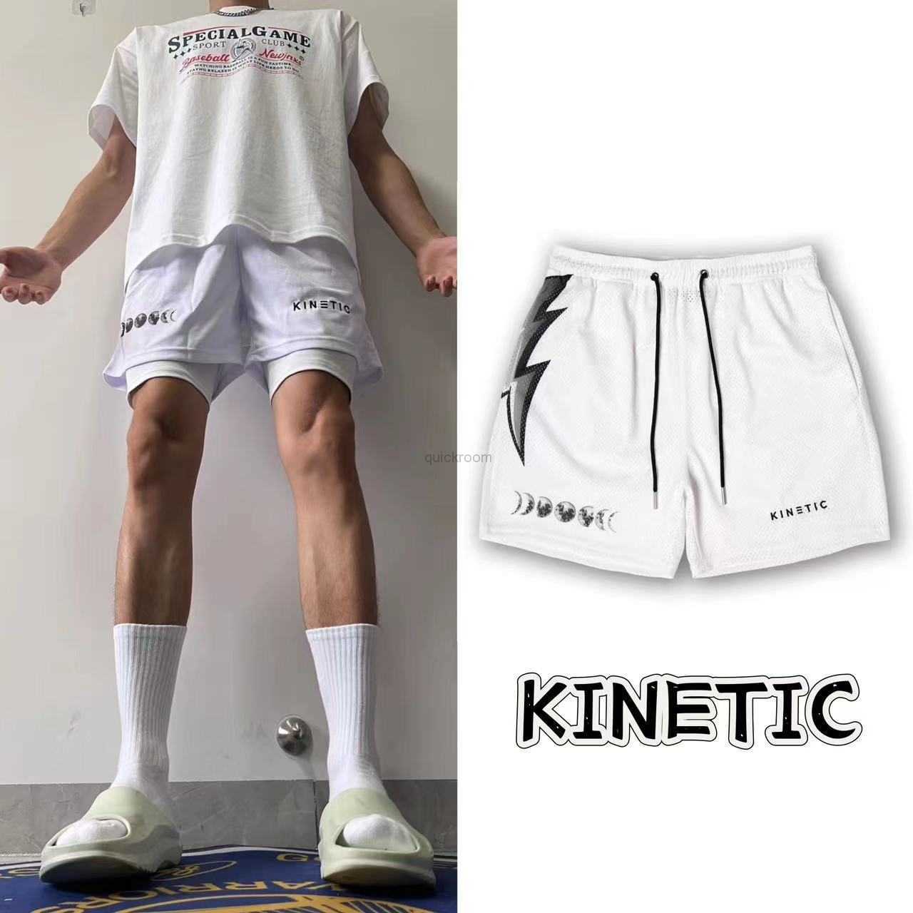 Designer Short Fashion Casual Clothing Kinetics New Embroidered American Fashion Brand Sports Basketball Running Quarterly Shorts for Men with Loose Knee Length a, Z22 fake two pieces (double layer)
Designer Short Fashion Casual Clothing Kinetics New Embroidered American Fashion Brand Sports Basketball Running Quarterly Shorts for Men with Loose Knee Length a, Z22 fake two pieces (double layer)