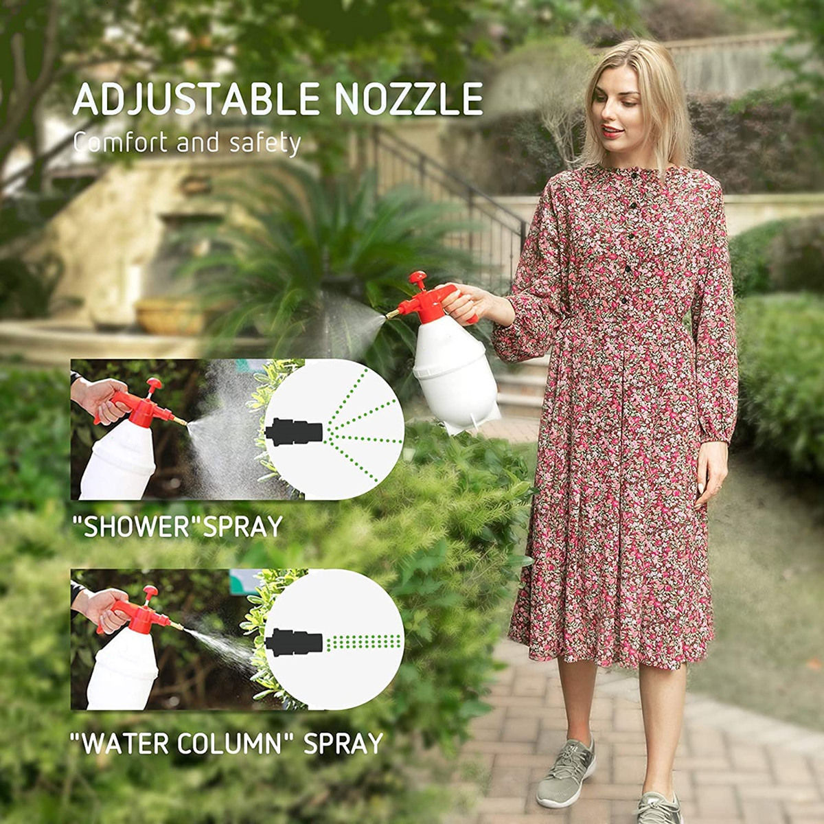 Watering Equipments 2Piece Hand Pressure Water Sprayer Trigger Air Pump Garden Disinfection Sprayers Spray Bottle Car Cleaning Can 230721