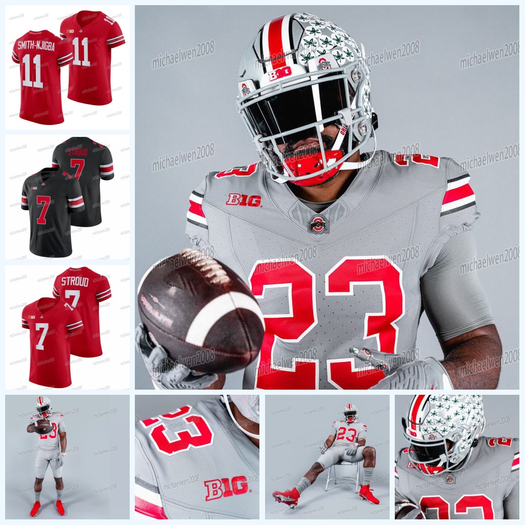 2023 OSU Ohio State Buckeyes Football Jersey Marvin Harrison Jr. Sonny Styles Emeka Egbuka J.T. Tuimoloau Jack Sawyer TreVeyon Henderson Eddie George Kyle McCord Tate