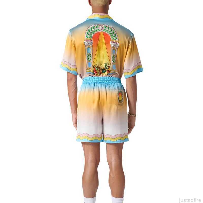 Casa Designer Fashion Clothing Shirts Tracksuits Correct Version of Ice 23sscasablanca Style Carnival Night Fashion Brand Men's Women's Loose Short Sleeves, Shipping fee
Casa Designer Fashion Clothing Shirts Tracksuits Correct Version of Ice 23sscasablanca Style Carnival Night Fashion Brand Men's Women's Loose Short Sleeves, Shipping fee
