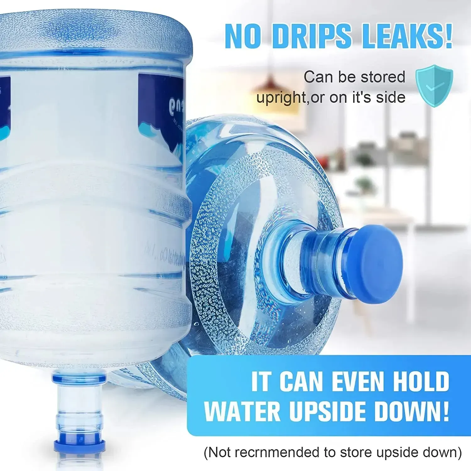 UPS 5 Gallon Water Jug Drinkware Lid Cap Silicone Spill Resistant Reusable Replacement Cap Fits 55mm Bottles 7.22