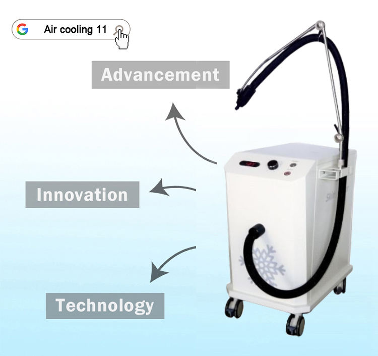 Shippment Free COOLPLUS Skin Air Cooling System Use For Laser Machine Zimmer Cryo Therapy Pain Reduce Cooler For Laser Treatment -30°C Beauty Machine 