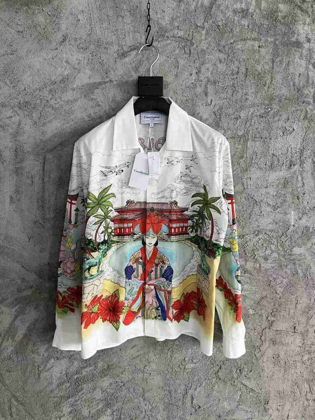 Casa Designer Fashion Clothing Shirts Tracksuits Casablanca Portrait Printed Silk Unisex Sicilian Flower Holiday Long Sleeve Shirt, Shipping fee
Casa Designer Fashion Clothing Shirts Tracksuits Casablanca Portrait Printed Silk Unisex Sicilian Flower Holiday Long Sleeve Shirt, Shipping fee