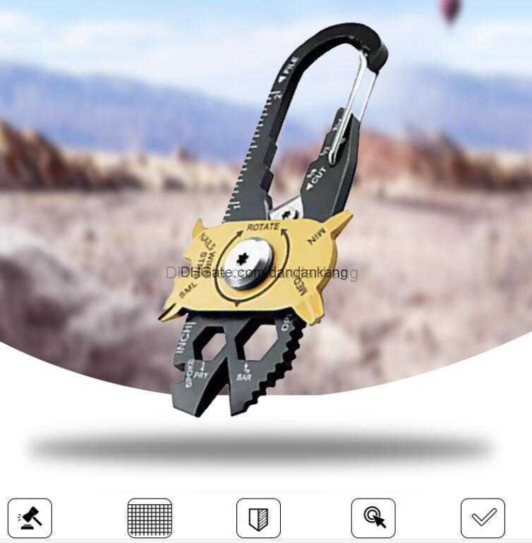 Gadget Portable EDC Portable Mini Utility FIXR 20 in 1 Pocket Multi Tool Keychain Outdoor Camping Key Ring new all in one tool