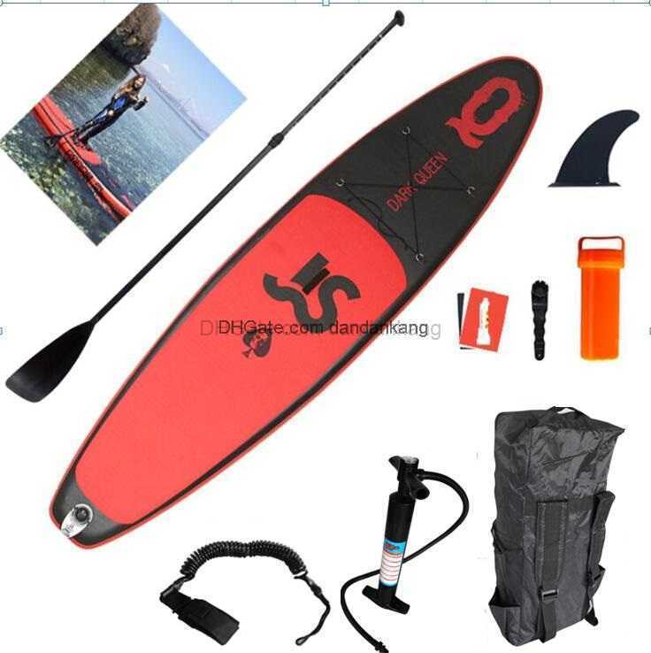 Inflatable SUP Surfboard Stand up Paddle Board portable PVC EVA Thick Paddleboard Surfing fishing water sports Kayak Surfboards 335*82*15cm