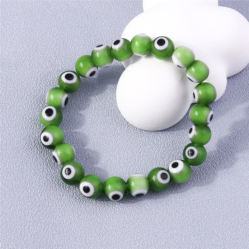 Turkish Lucky Blue Eye Bracelet for Women Men Handmade 8mm Evil Eye Charm Beads Bracelet Bangles Jewelry