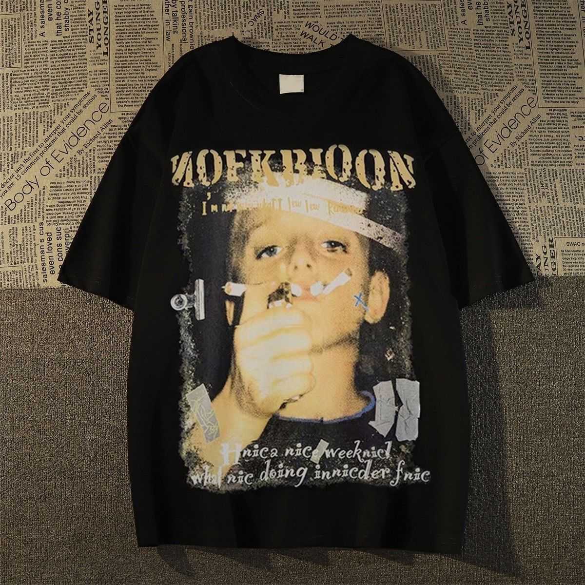 Designer Fashion Clothing Hip hop Tees Rock Tshirts 100% Cotton Fried Street Hip-hop Portrait Printing Men and Women Trendy Couple Short Sleeved T-shirt Loose 2023, Black 100 pure cotton
Designer Fashion Clothing Hip hop Tees Rock Tshirts 100% Cotton Fried Street Hip-hop Portrait Printing Men and Women Trendy Couple Short Sleeved T-shirt Loose 2023, Black 100 pure cotton