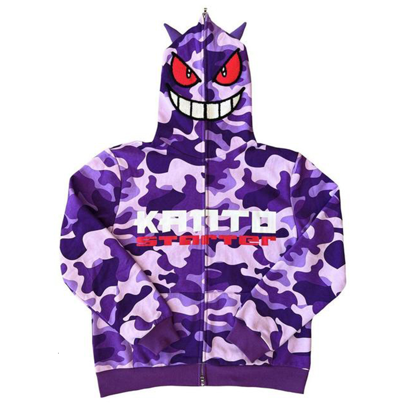 Men's Hoodies Sweatshirts Y2K Hoodie Hip Hop Camouflage Print Oversized Zipper Hooded Sweatshirt Harajuku Street Punk Rock Jacket Tops Streetwear
