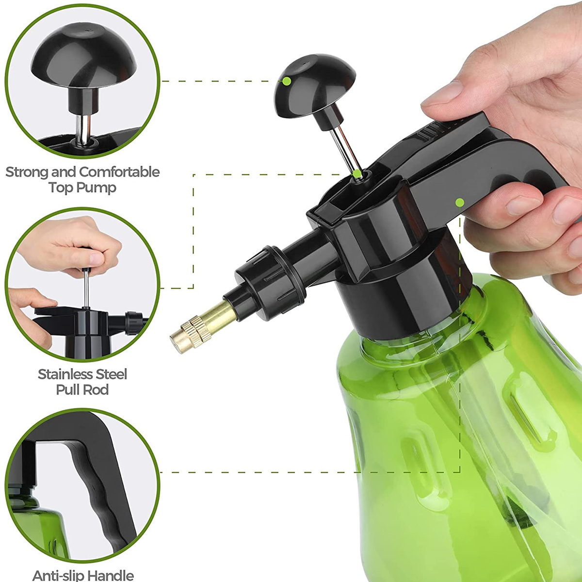 Watering Equipments 2Piece Hand Pressure Water Sprayer Trigger Air Pump Garden Disinfection Sprayers Spray Bottle Car Cleaning Can 230721