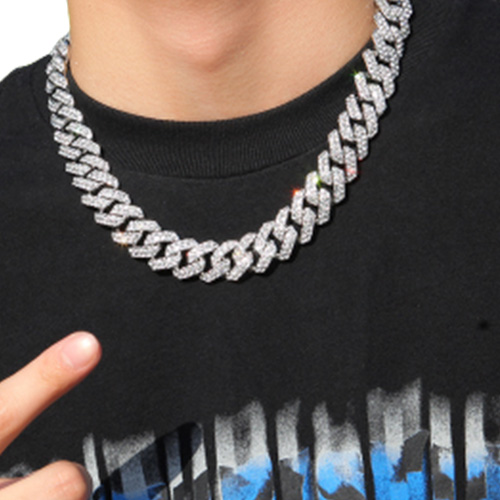 Iced Out Miami Cuban Link Chain Gold Silver Men Hip Hop Necklace Jewelry 16Inch 18Inch 20Inch 22Inch 24Inch 18MM